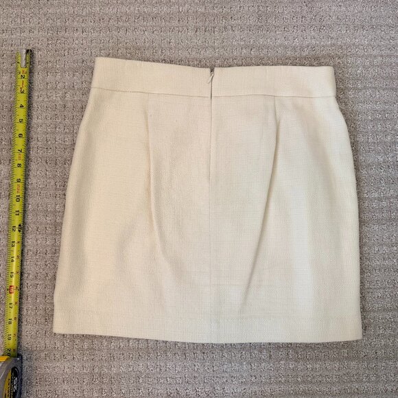 Banana Republic Heritage Short Skirt - Ivory Off White, Size 10 - Picture 2 of 5